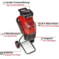 Akku-Messerhäcksler 'Redaxxo 36/25' ohne Akku, Power X-Change