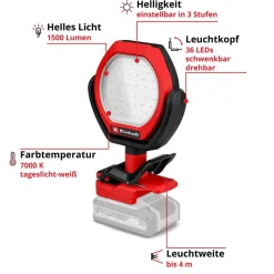 Akku-Outdoor-Lampe 'GC-OL 18/1500 Li-Solo' ohne Akku und Ladegerät 18 V 1500 lm