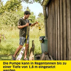 Akku-Regenfasspumpe 'BP 2.000-18 Barrel' 80 W 2000 l/h ohne Akku und Ladegerät