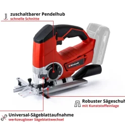 Akku-Stichsäge 'TE-JS 18/80 Li-Solo' ohne Akku und Ladegerät