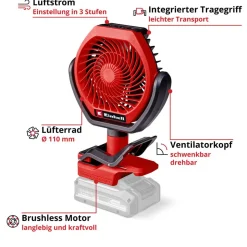 Akku-Ventilator 'GC-CF 18/110 Li-Solo' ohne Akku und Ladegerät