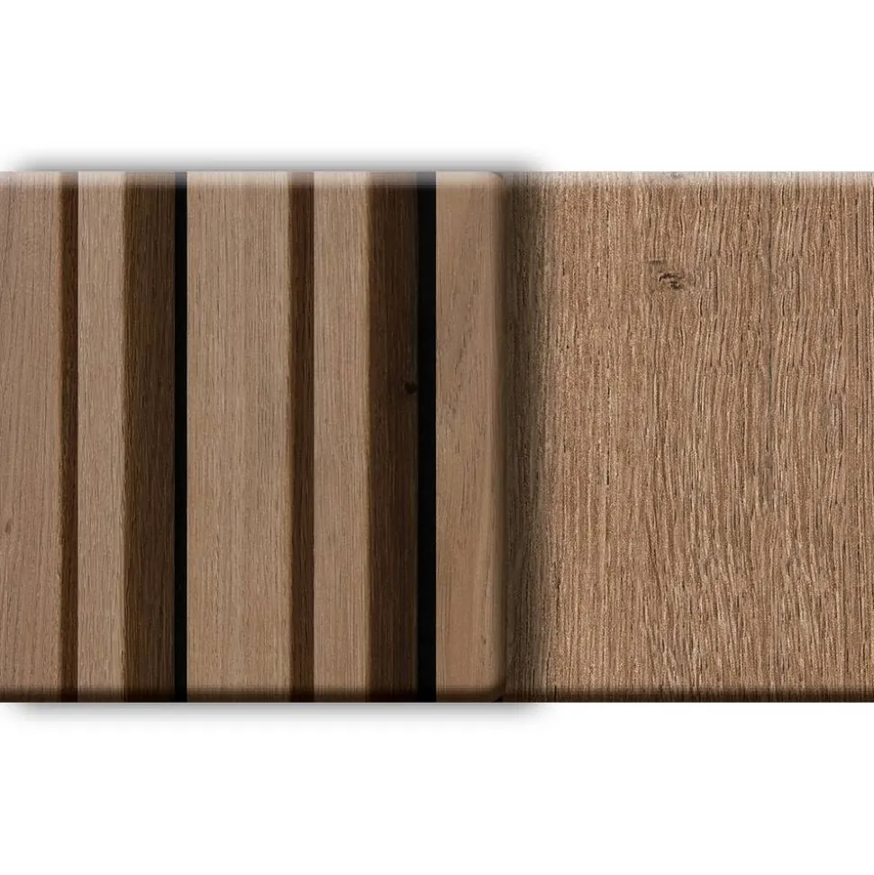 Akustikpaneel 3D 'Amalfi' Eiche 2400 x 561 x 25 mm