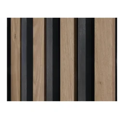 Akustikpaneel 3D 'Amalfi' Eiche/anthrazit 2400 x 561 x 25 mm