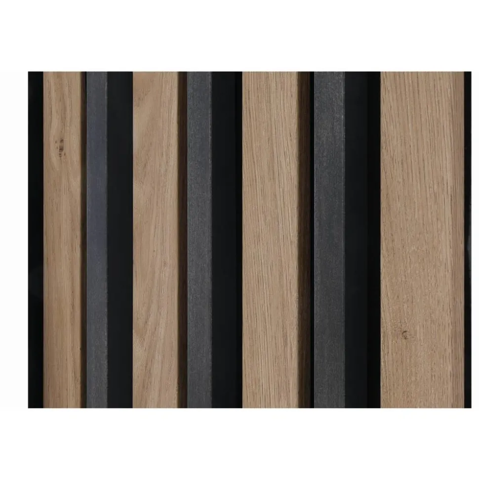 Akustikpaneel 3D 'Amalfi' Eiche/anthrazit 2400 x 561 x 25 mm