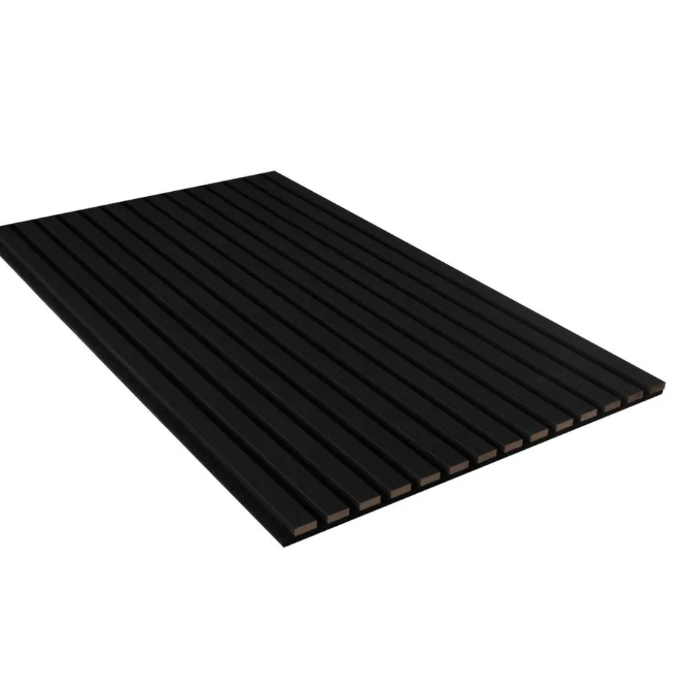 Akustik-Paneel Lederoptik schwarz 2400 x 561 x 19 mm