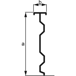 Alu-Kappleiste aluminiumfarben 200 x 6 cm