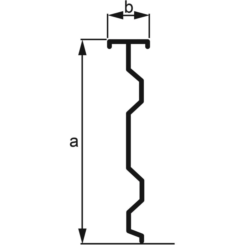 Alu-Kappleiste aluminiumfarben 200 x 6 cm