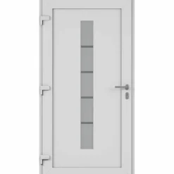 Alu-Kunststoffhaustür 'Calgary' anthrazit 110 x 210 cm DIN L