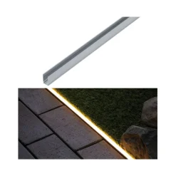 Aluminiumprofil 'Plug & Shine Neon' silbern 1 m