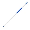 Aluminiumstiel mit Gewinde 140 cm blau aluminiumfarben