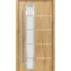 Alu-Stahlhaustür 'B06' eichefarben natur links 100 x 210 cm