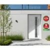 Alu-Stahlhaustür 'B06' weiß rechts 100 x 210 cm