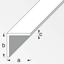 Aluwinkel 100 x 2,5 x 2,5 cm