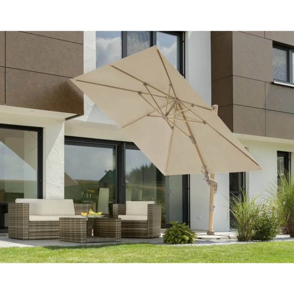 Ampelschirm 'Rhodos Twist Loft' neigbar/drehbar 300 x 300 cm