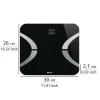 Analyse-Personenwaage schwarz Bluetooth 30 x 26 cm