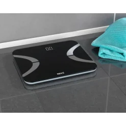 Analyse-Personenwaage schwarz Bluetooth 30 x 26 cm