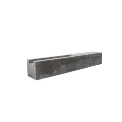 Anfangspfosten 'Standard' doppelseitig 13 x 13 x 170 cm grau