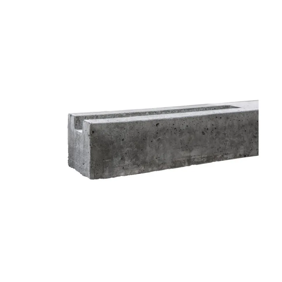 Anfangspfosten 'Standard' einseitig 11 x 11 x 290 cm grau