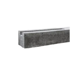Anfangspfosten 'Standard' einseitig 11 x 11 x 170 cm grau