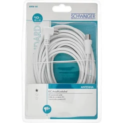 Antennenkabel weiß 75 dB 10 m