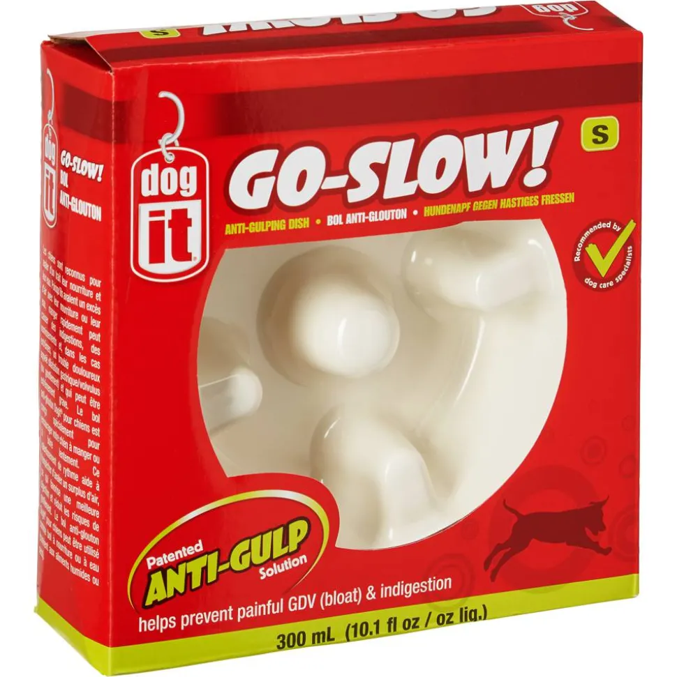 Anti-Schling-Napf "Go-Slow!" Keramik weiß 300 ml