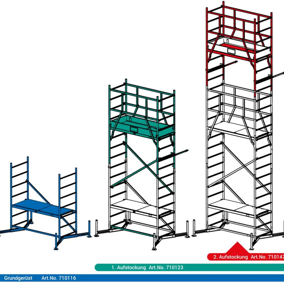 Arbeitsgerüst 'ClimTec' 2. Aufstockung 215 cm