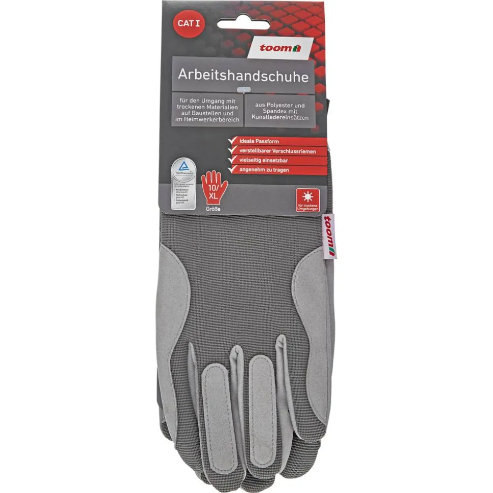 Arbeitshandschuhe grau Gr. 10/XL