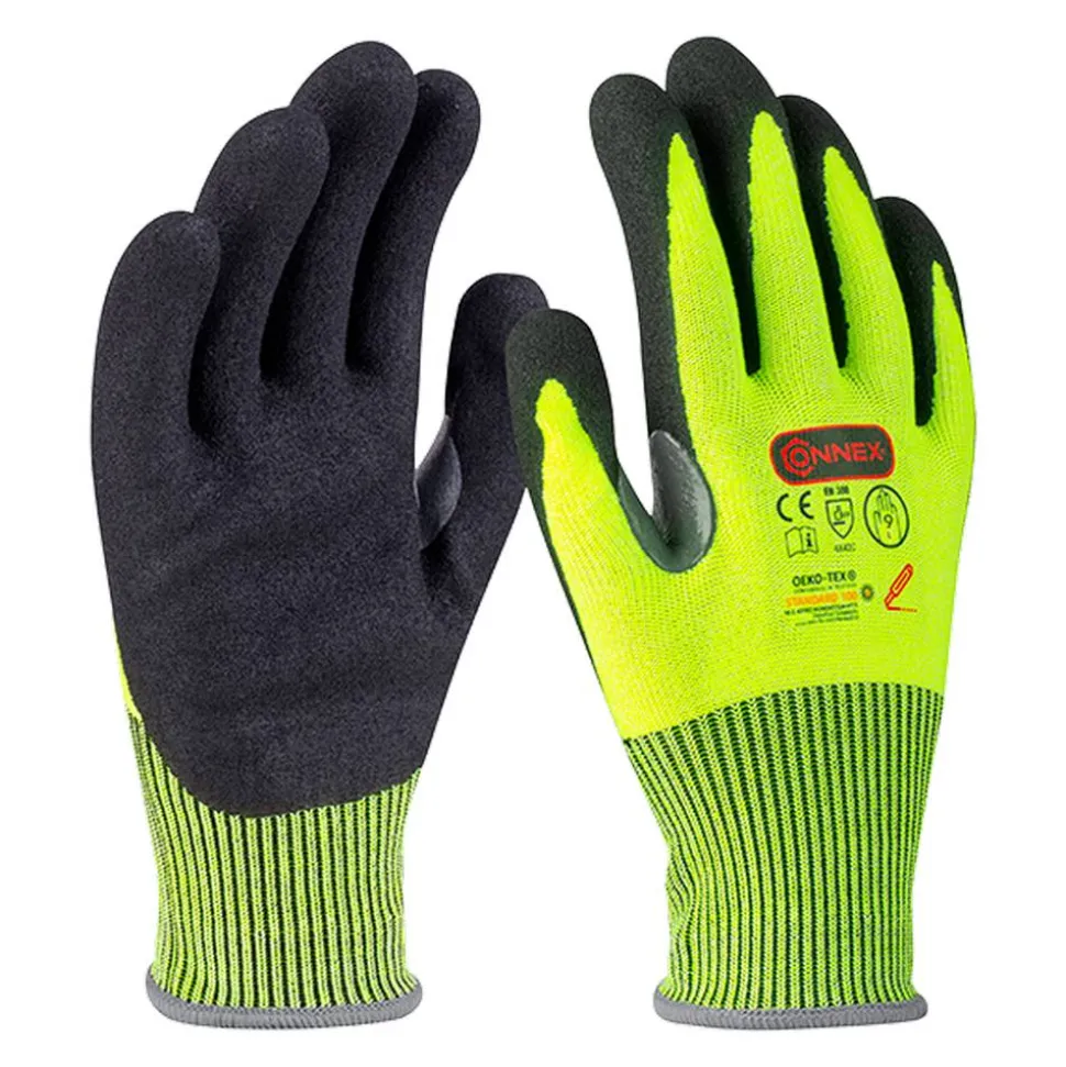 Arbeitshandschuh 'Outdoor Cut C Plus' gelb/schwarz Größe 9/L