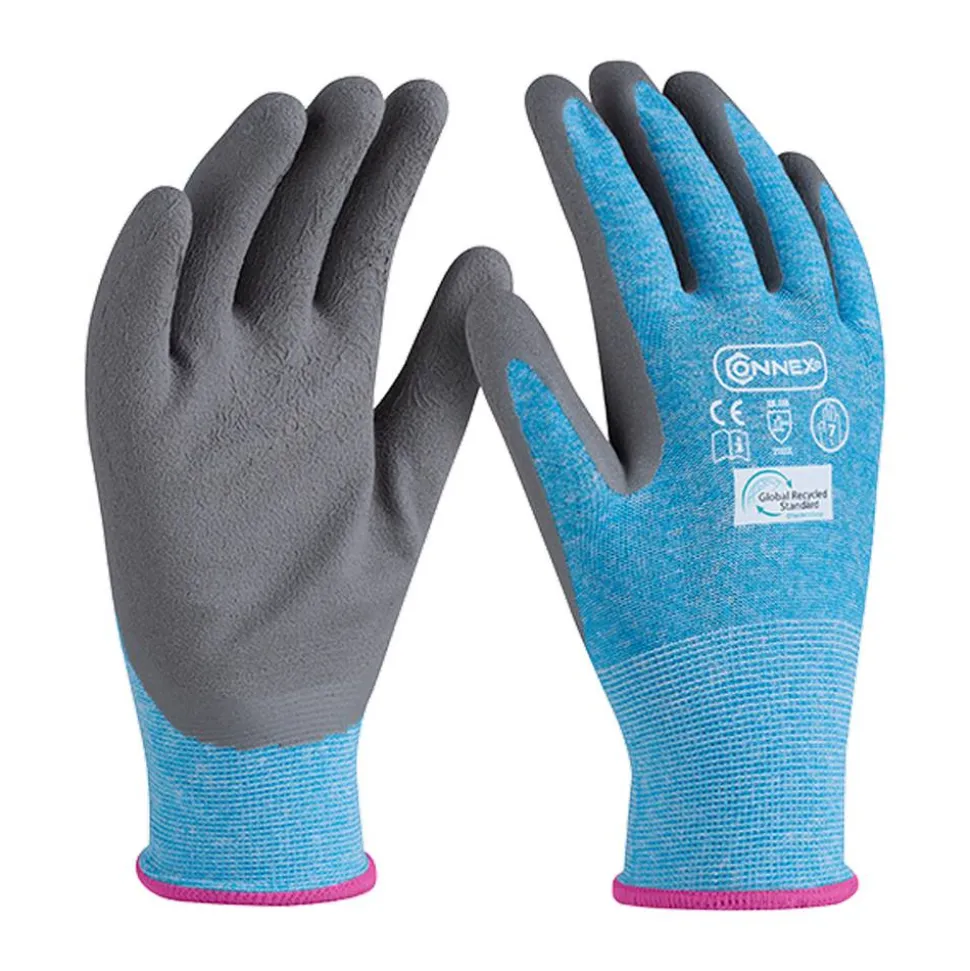 Arbeitshandschuh 'Recycled Universal' blau/grau Größe 7/S