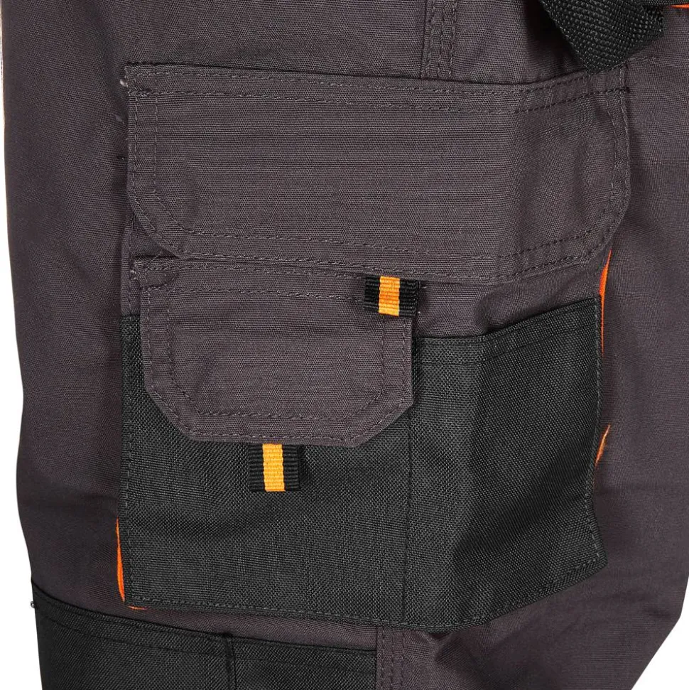 Arbeitslatzhose grau/orange Gr. 52