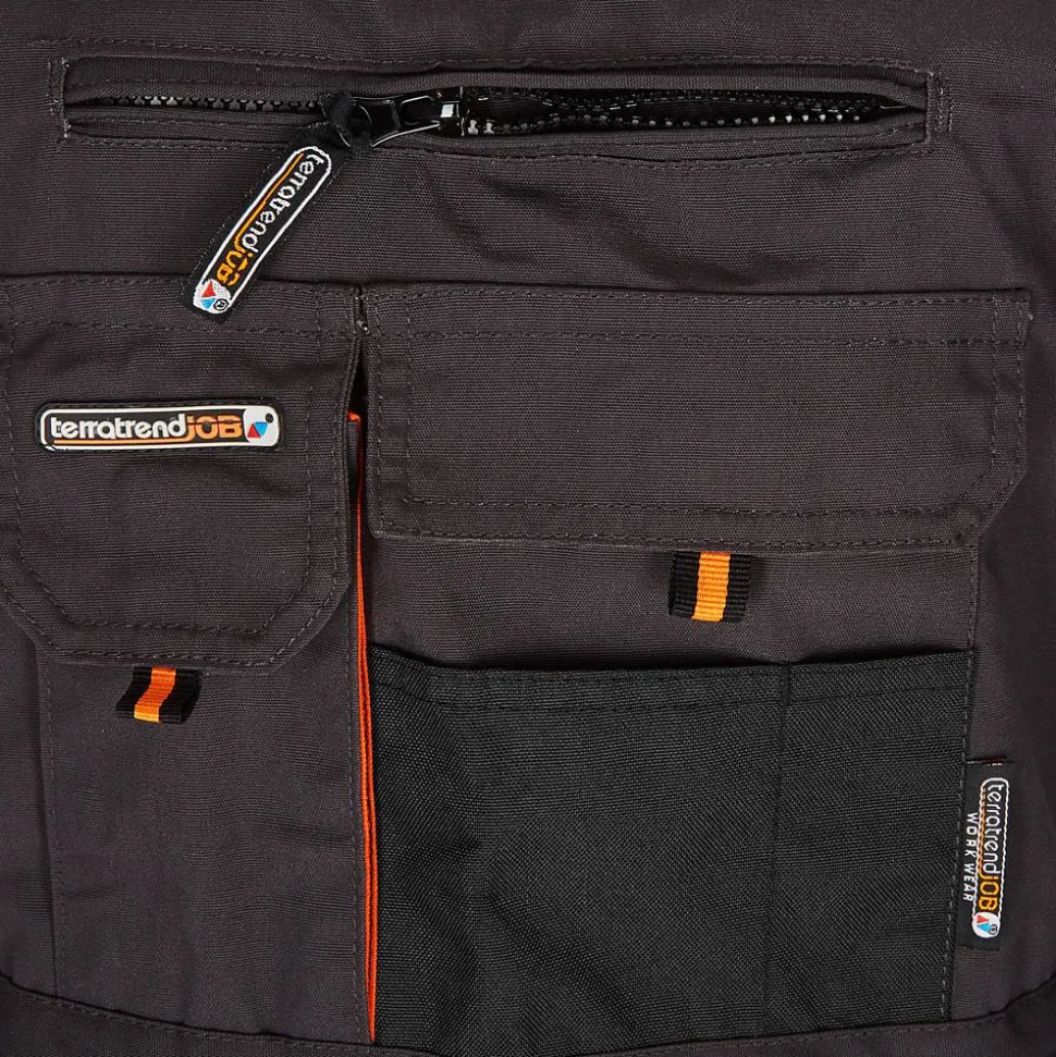 Arbeitslatzhose grau/orange Gr. 52