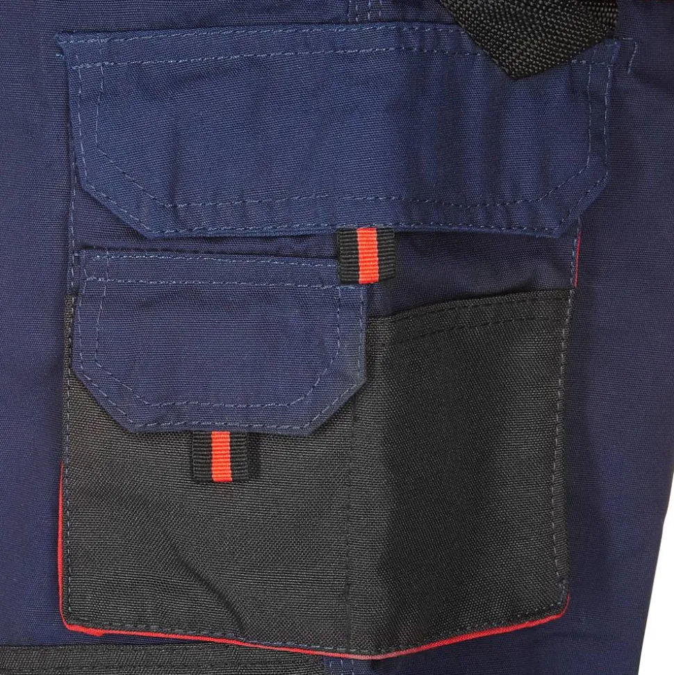 Arbeitslatzhose marineblau/rot Gr. 50
