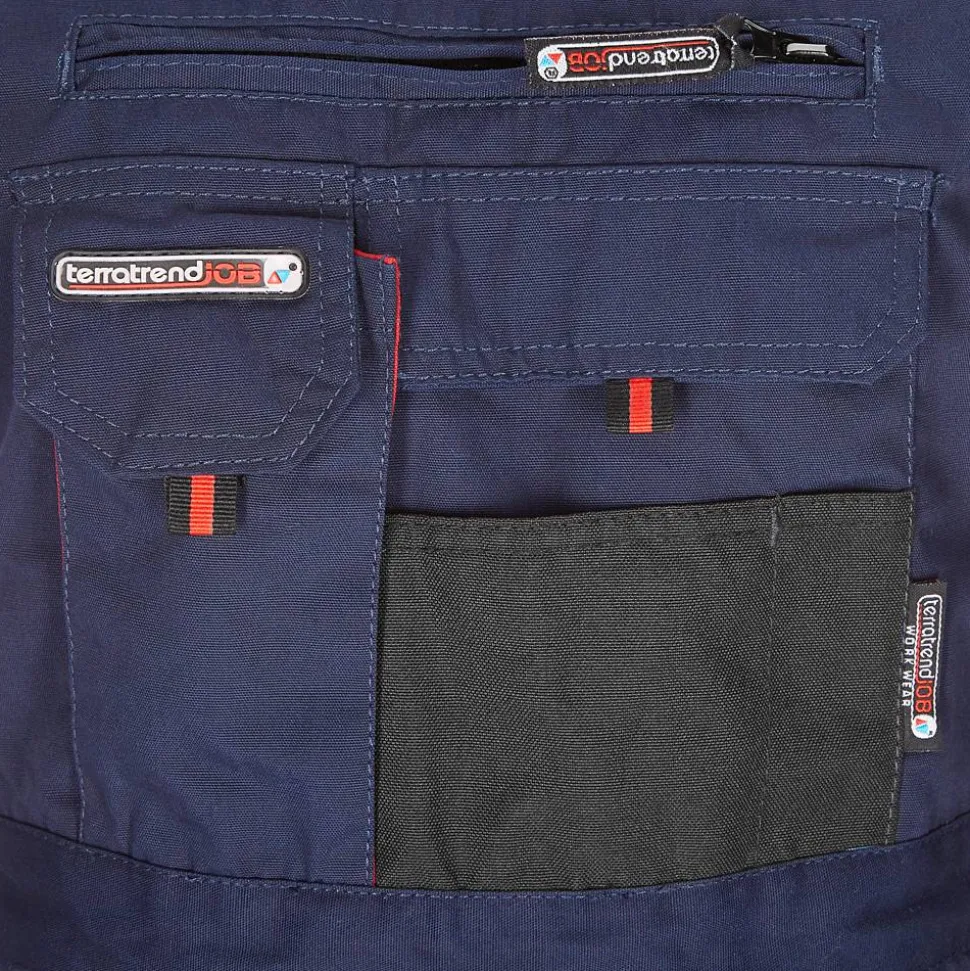 Arbeitslatzhose marineblau/rot Gr. 50