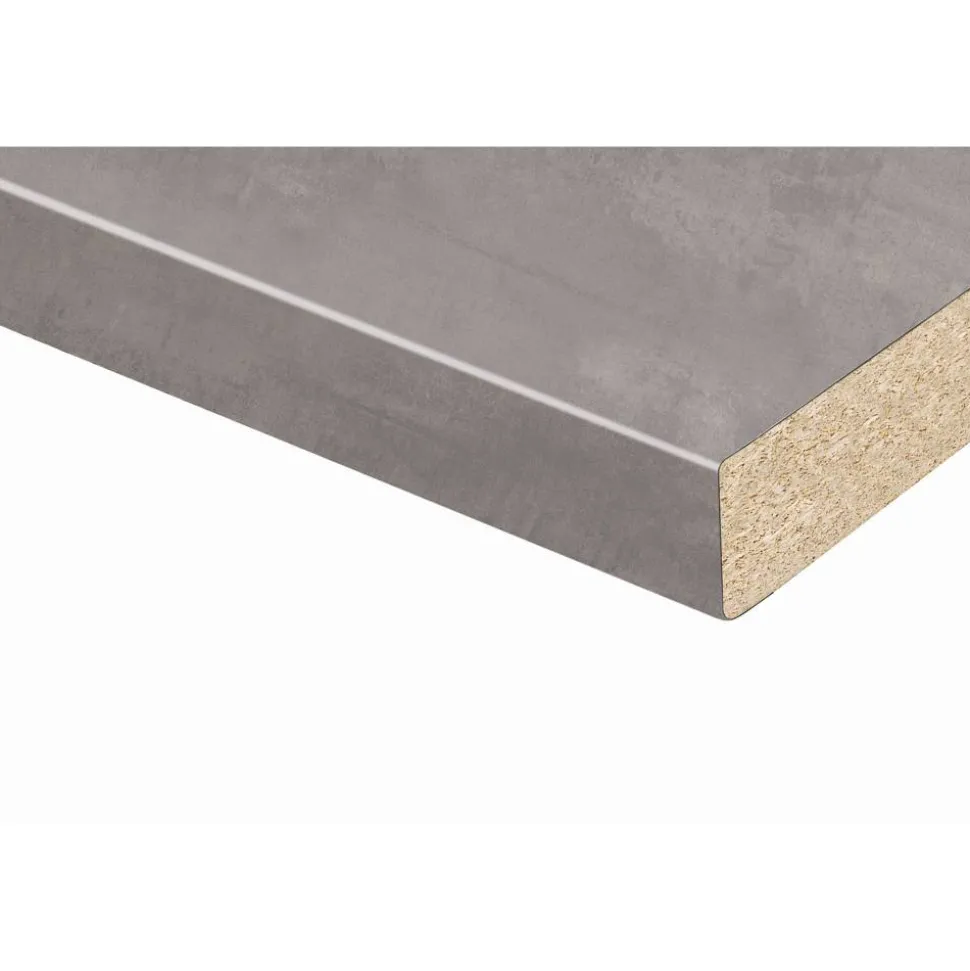Arbeitsplatte 'Beton Perlgrau' perlgrau 2750 x 600 x 38 mm