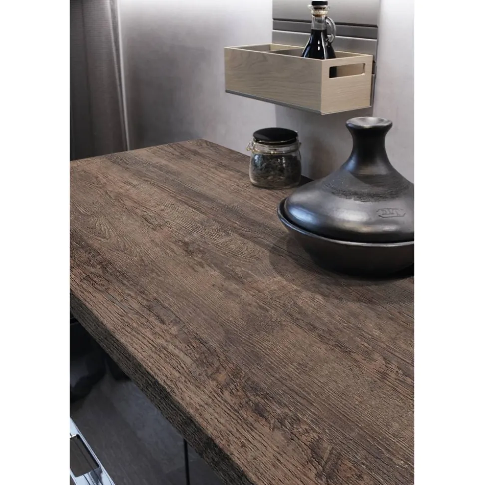 Arbeitsplatte 'Laramie Pine' dunkelbraun 4100 x 600 x 38 mm