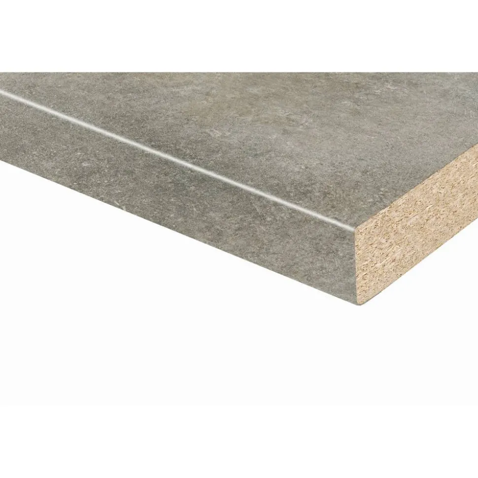 Arbeitsplatte 'Marmor de Mazi' grau 4100 x 600 x 38 mm