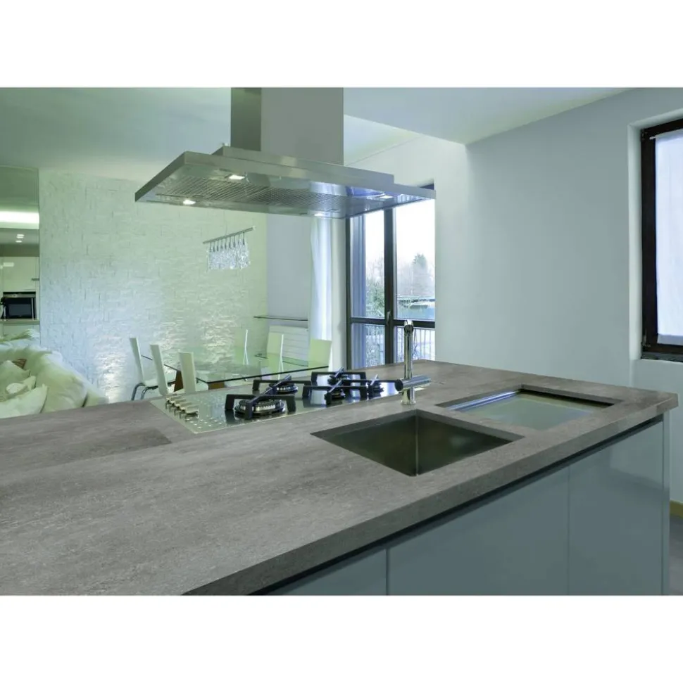 Arbeitsplatte 'Marmor de Mazi 38057' grau 2600 x 600 x 28 mm