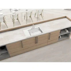 Arbeitsplatte 'Oxid' hellgrau 2750 x 600 x 38 mm
