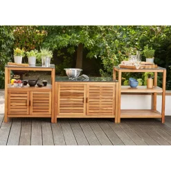 Außenküche 'Riva' Akazie braun 3-teilig