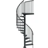 Außenspindeltreppe 'Gardenspin' Metall 11 Lochblechstufen Ø 155 cm anthrazit