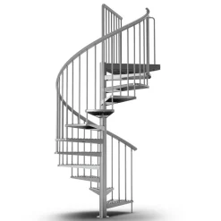 Außenspindeltreppe 'Gardenspin' Metall 13 Lochblechstufen Ø 185 cm