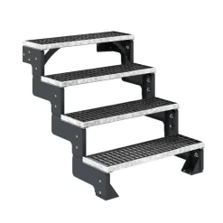 Außentreppe 'Gardentop' 4 Gitterroststufen 100 cm