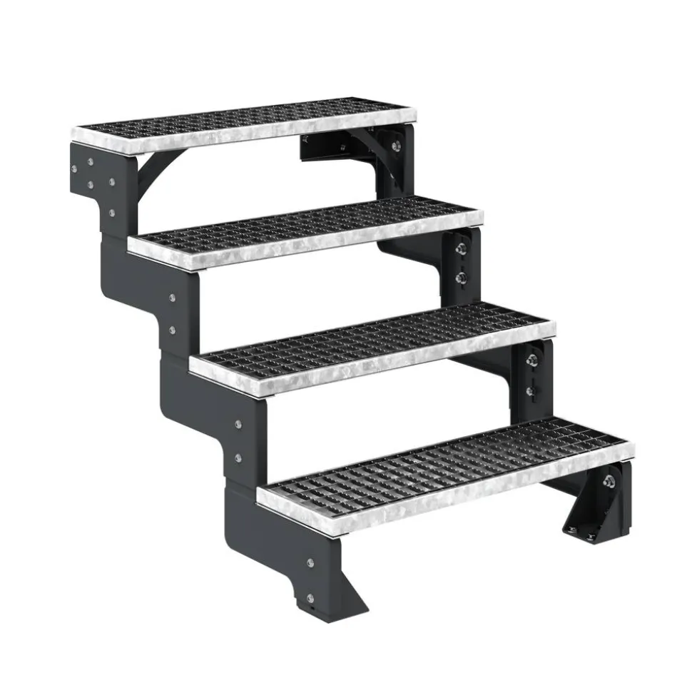 Außentreppe 'Gardentop' 4 Gitterroststufen 100 cm