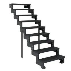 Außentreppe 'Gardentop' anthrazit 9 Stufen 80 cm
