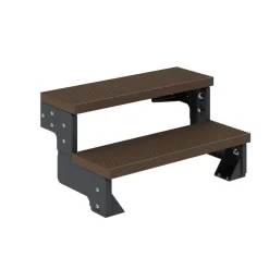 Außentreppe 'Gardentop' dunkelbraun 2 Stufen 80 cm
