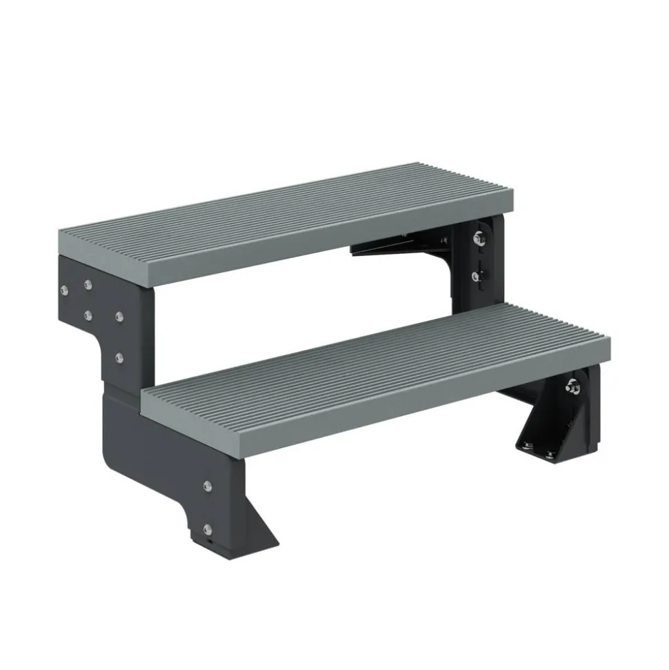 Außentreppe 'Gardentop' grau 2 Stufen 80 cm