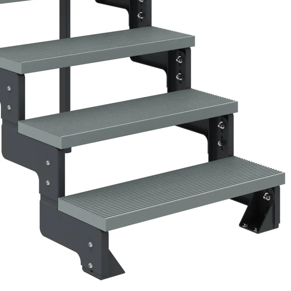 Außentreppe 'Gardentop' grau 2 Stufen 80 cm