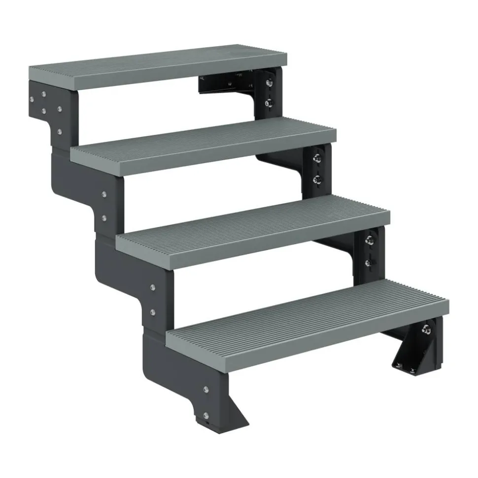 Außentreppe 'Gardentop' grau 4 Stufen 80 cm