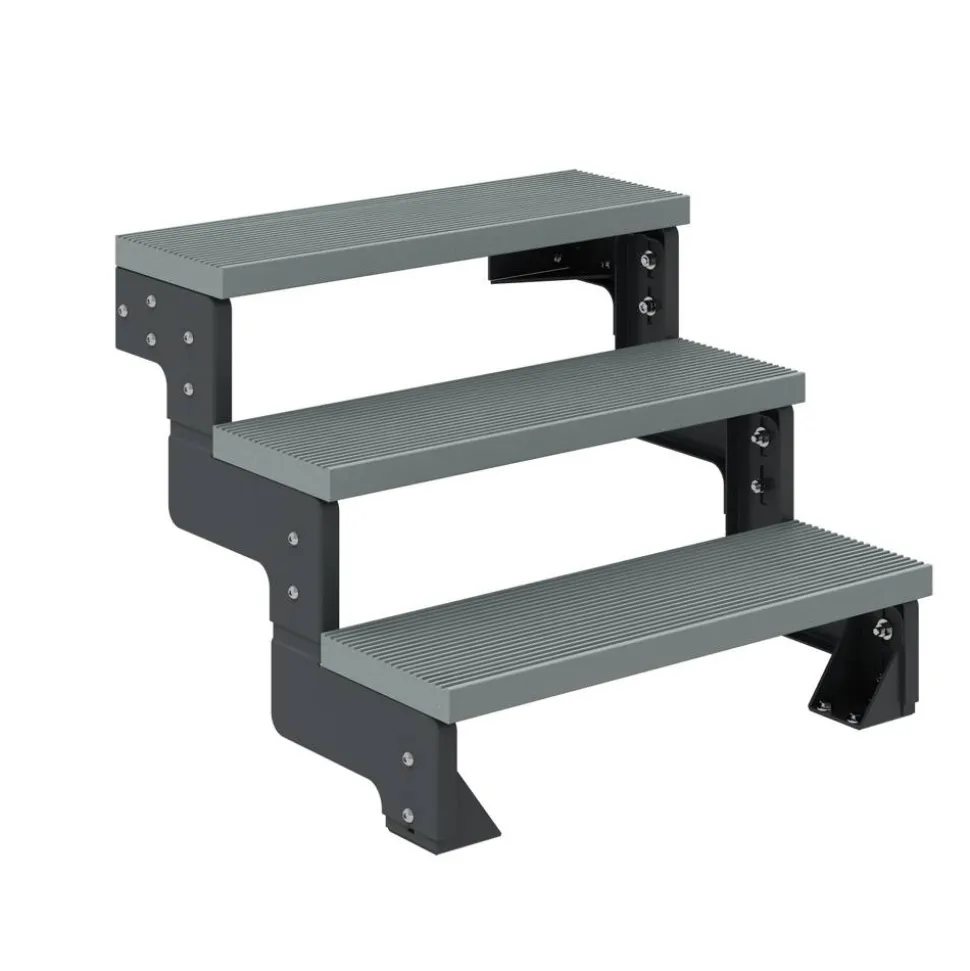 Außentreppe 'Gardentop' grau 3 Stufen 100 cm