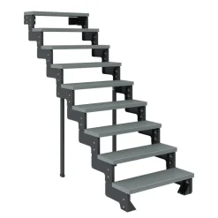 Außentreppe 'Gardentop' grau 9 Stufen 80 cm